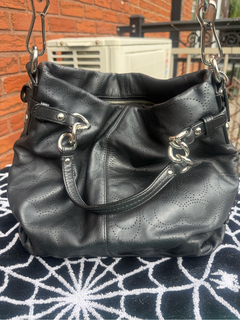 Black Signature Coach Purse